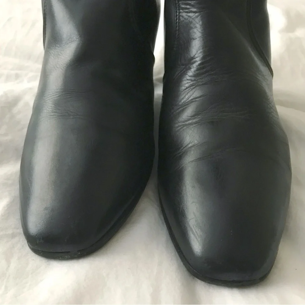 Ralph Lauren Over the Knee OTK Leather Block Heel Boots Black 8.5‍‍‍‍‍‍‍‍‍‍‍‍‍‍ - Picture 6 of 12